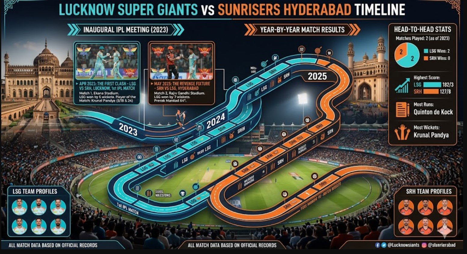 lucknow super giants vs sunrisers hyderabad timeline